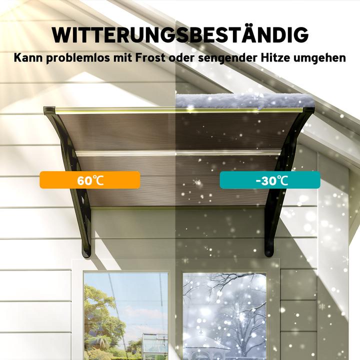 Actual product image Outsunny Pultvordach Polycarbonate, Aluminium Braun+Schwarz