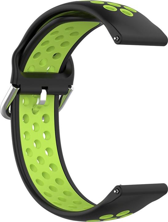 Actual product image Cover-Discount 20mm Silicone Sport Strap perforated green (20 mm, Silicone)