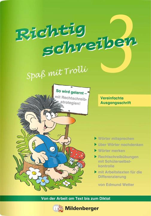 Produktbild Richtig schreiben - Spass mit Trolli 3 (Deutsch, Edmund Wetter, Klaus Herrmann, 2022)