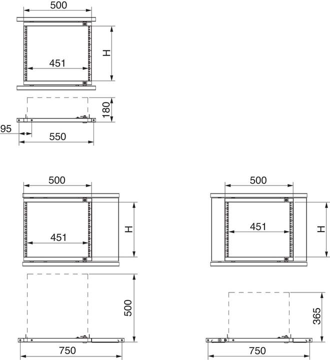 Produktbild Schneider Electric 19 Zoll-Rahmen SF/SM 868mm schwenkbar NSYRSW - Rack-Zubehör