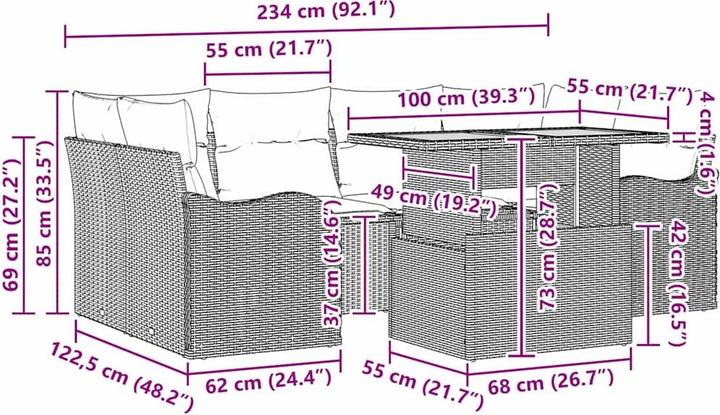 Produktbild vidaXL Indie