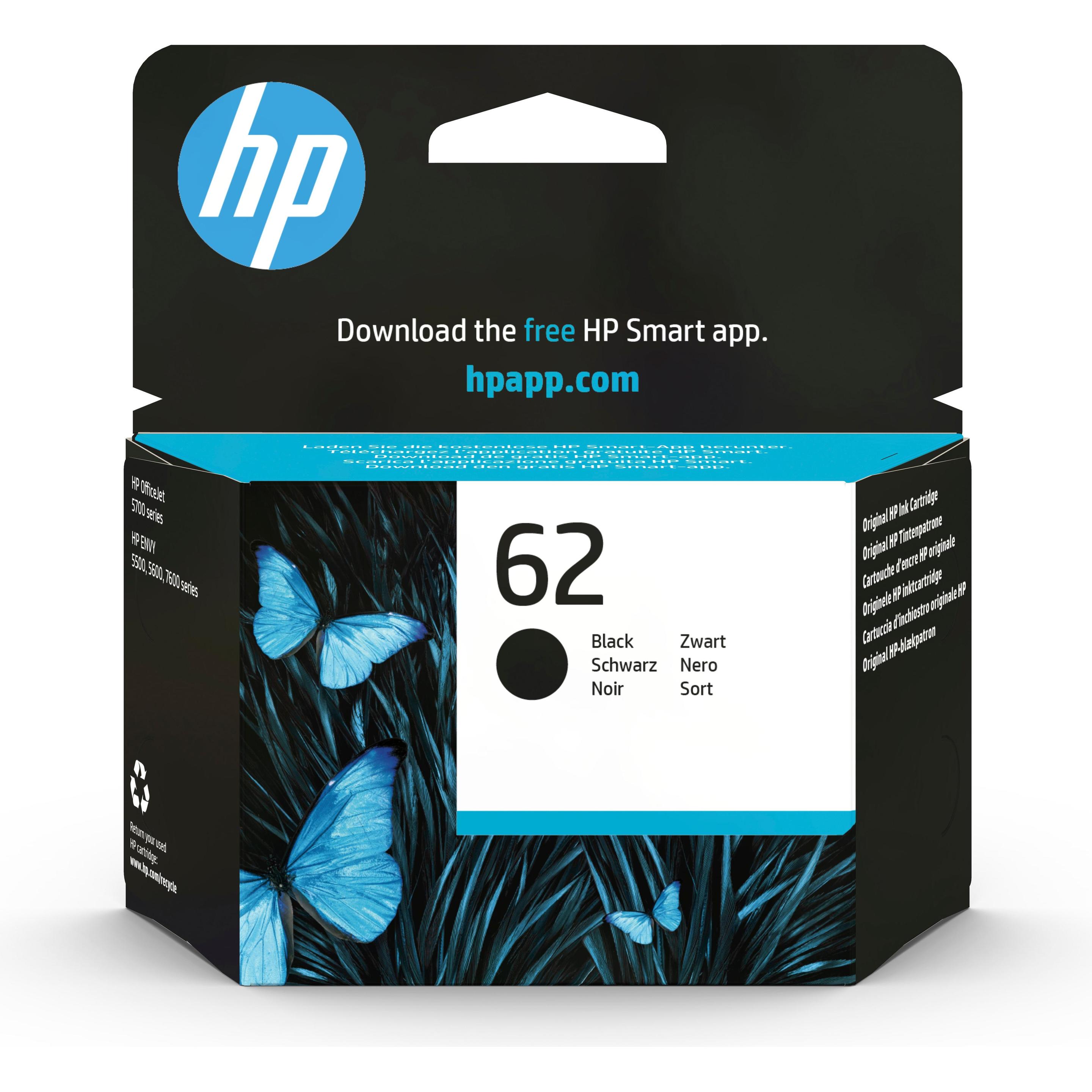 HP, Druckerpatrone, 62 (BK)