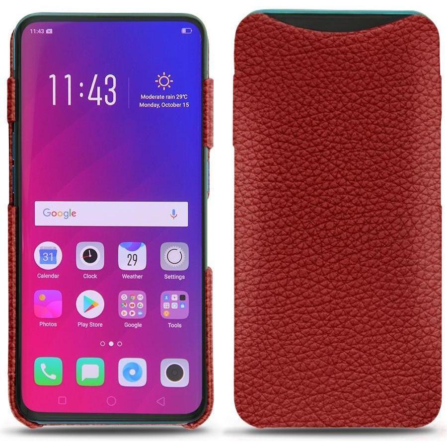 Thumbnail - Noreve Lederschutzhülle (Oppo Find X), Smartphone Hülle, Rot