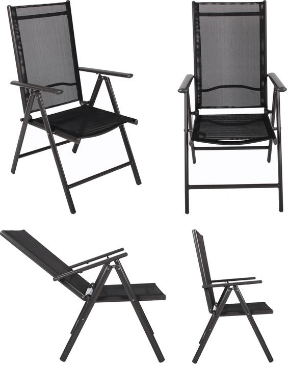 Actual product image VCM 5 tlg Alu Glas Gartenset Sitzgruppe 80SW (80 cm)