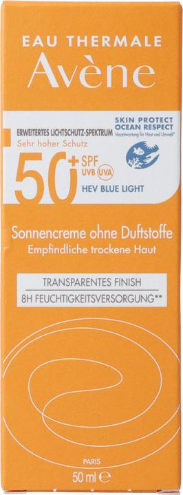Actual product image Avène Sunscreen without fragrance (Suntan cream, SPF 50, 50 ml, 67 g)