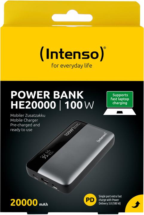 Actual product image Intenso HE20000 (20000 mAh, 100 W, 74 Wh)