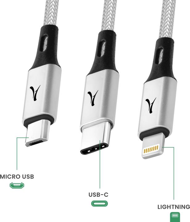 Immagine prodotto Akashi 3-in-1 Charging Cable (1 m)