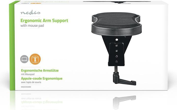 Actual product image Nedis Ergonomic armrest with mouse pad, fully movable, black