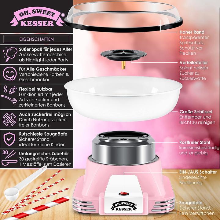 Actual product image Kesser Retro Zuckerwattemaschine Set mit Zubehör