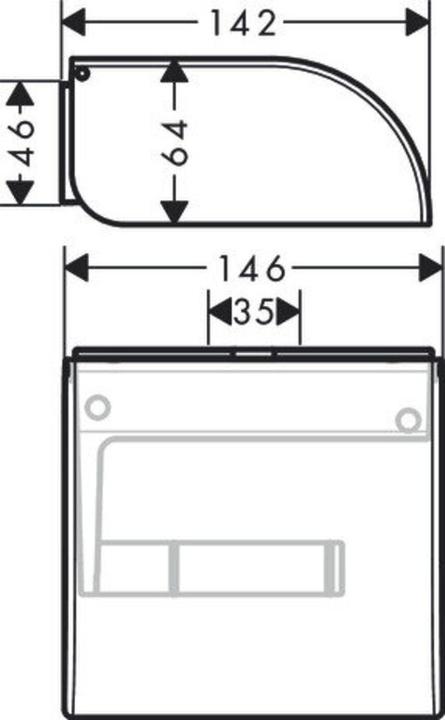 Actual product image hansgrohe Axor Universal Circular toilet roll holder with lid polished black chrome