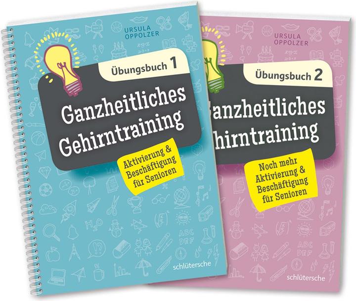 Produktbild Ganzheitliches Gehirntraining Übungsbücher 1+2 im Set (Deutsch, Ursula Oppolzer, 2018)