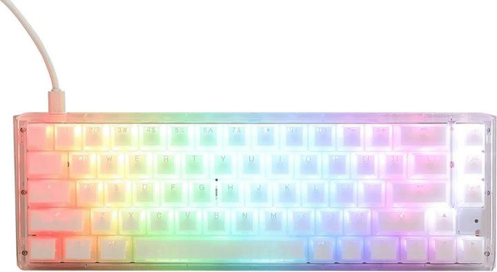Actual product image Ducky One 3 Aura White SF Gaming Keyboard, RGB LED - MX-Blue (US) (US, Cable)