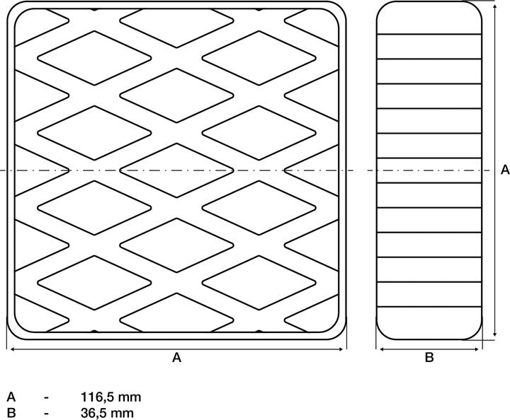 Image du produit BGS Gummiauflage für Hebebühnen 116,5 x 116,5 x 36,5 mm