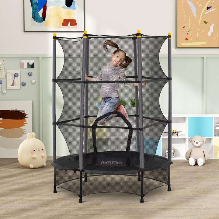 Image du produit Homcom Kindertrampolin Stahl, Kunststoff Schwarz (108 cm)