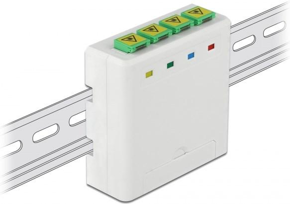 Actual product image Delock FO junction box for DIN rail 4 x SC Simplex or LC Duplex (Splice box)