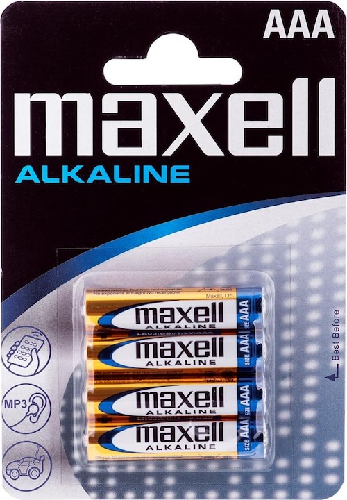 Maxell Battery Alkaline AAA Micro LR03 (4 pcs., AAA, 210 mAh)