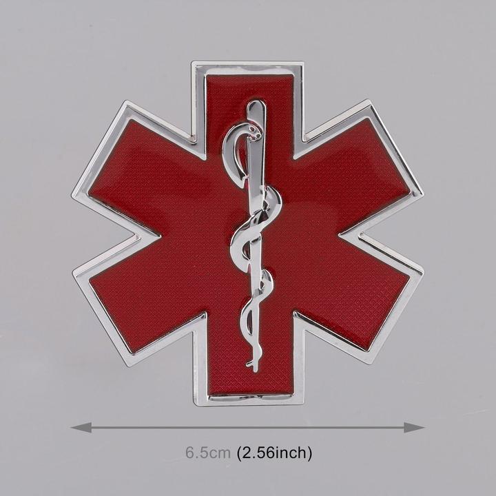 Actual product image König Design 3D ABS chrome star doctor all-wheel off-road sticker emblem logo lettering