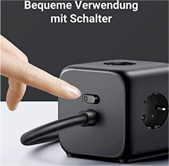 Image du produit Ugreen Cube CD268 (1x, CEE 7/4, USB-A, USB-C, 1.80 m)