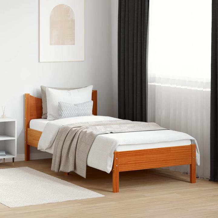 Actual product image vidaXL Pine bed (120 x 190 cm)
