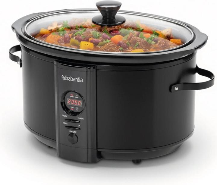 Productafbeelding Brabantia Slowcooker - 6.5 Liter - 320 Watt - Warmhoudfunctie - Keramische Binnenpan -