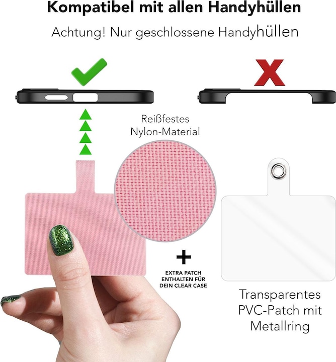 Productafbeelding Nalia Universele mobiele telefoonketting met pad