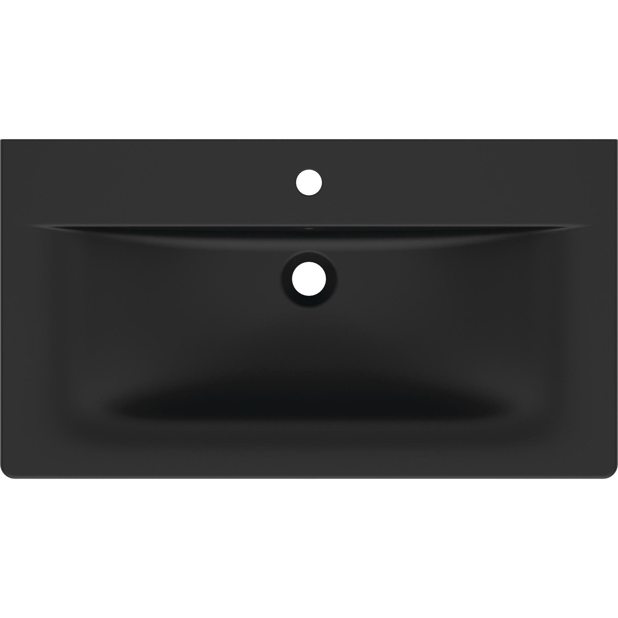 Ideal Standard, Waschbecken, Möbelwaschtisch Connect Air 84 x 46 cm schwarz matt E0279V3 (460 mm, 840 mm)