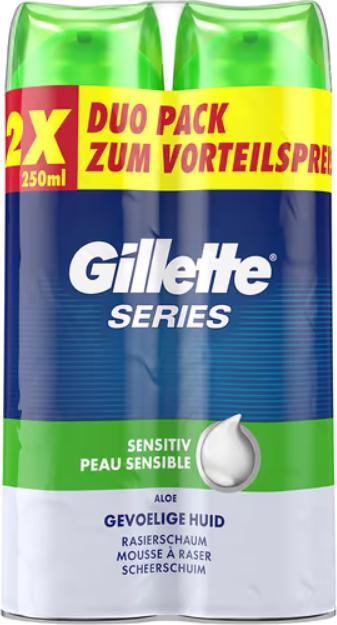 Produktbild Gillette - Duo Pack Series Sensitive Rasierschaum 2 x 200 ml (400 ml, Rasierschaum)