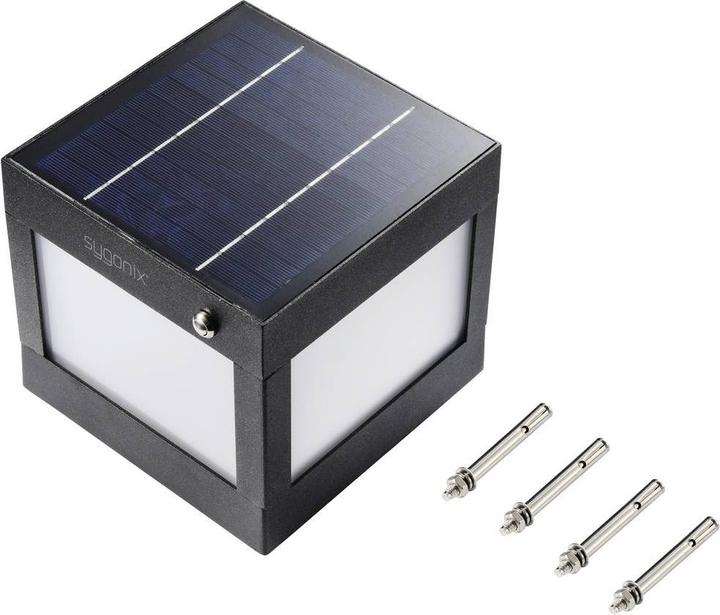 Produktbild Sygonix SY-5593808 Solar-Gartenleuchte 3W Naturweiss Schwarz (120 lm, IP44)