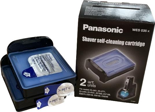 Actual product image Panasonic 3 x WES035K WES 035 K WES035 Reinigungskartuschen 2er Pack (3 x)