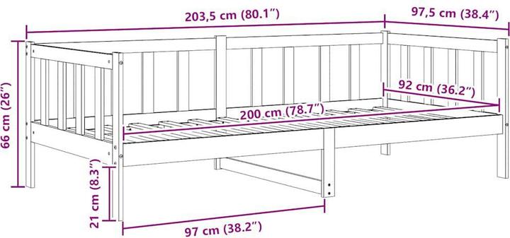 Image du produit vidaXL Tagesbett (90 x 200 cm)