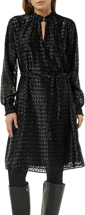 Actual product image Comma Kleid Blusenkleid mit Transparenz-Effekt und Glitzergarn (38)