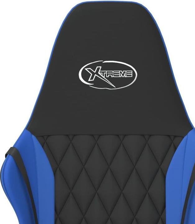 Image du produit vidaXL Gaming-Stuhl Schwarz und Blau Kunstleder,Farbe: Schwarz
