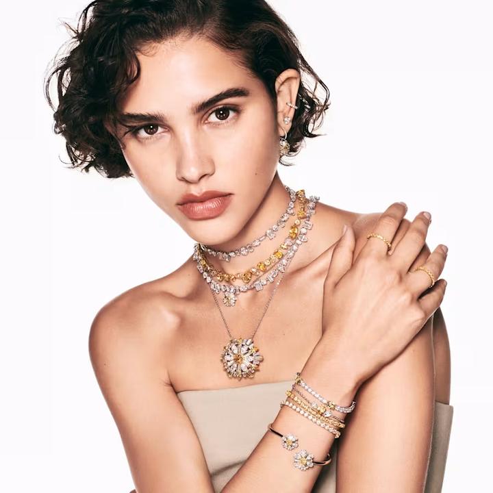 Image du produit Swarovski Idyllia Collier Fleur Jaune (Métal Swarovski, 38 cm)