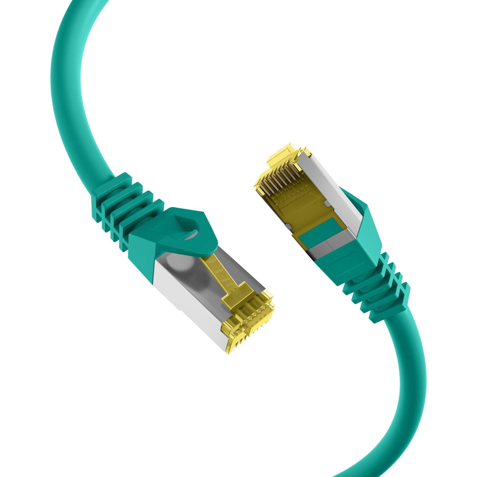 EFB Elektronik Cavo patch RJ45 S/FTP, Cat.6A, LSZH, Cat.7 cavo grezzo, 0,15 m, verde Il cavo patch RJ45 Cat.6A (S/FTP, CAT6a, 0.15 m), Cavo di rete