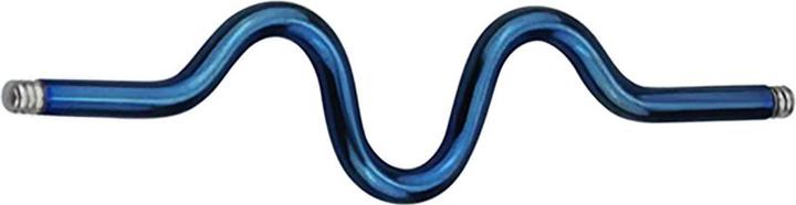 Immagine prodotto Star Piercing Barra per bilancieri blu scuro a zig zag (senza ottone, Acciaio chirurgico 316L)