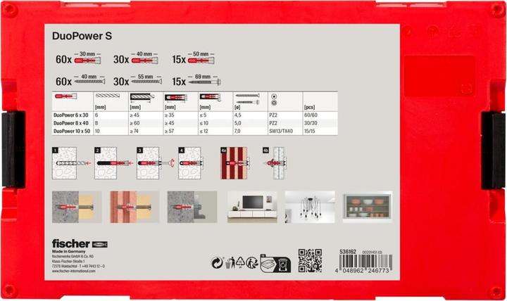 Actual product image Fischer Drywall dowel set (210 pcs.)