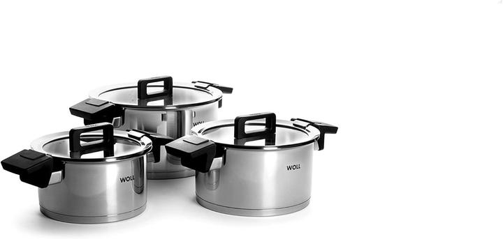 Image du produit Woll NCSET004 Set de casseroles 3 pièces acier inoxydable (Set de poêles + casseroles, Acier inoxydable, 18 x 10 cm)