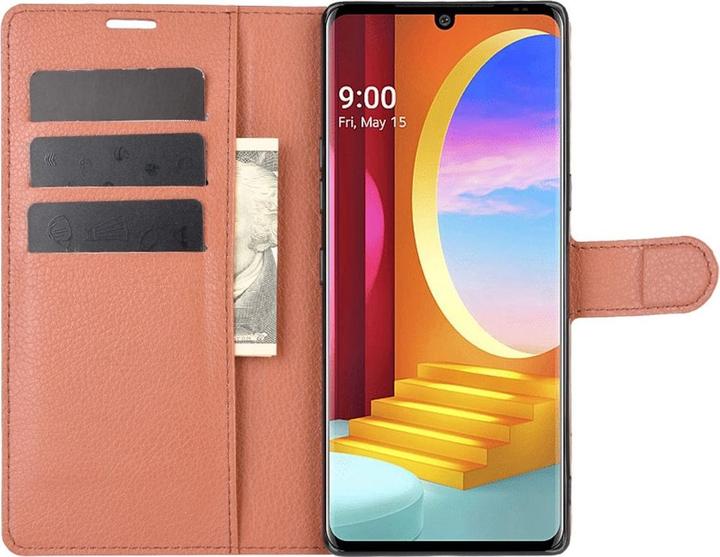 Produktbild König Design Hülle Handy Schutz für LG Velvet Case Flip Cover Tasche Etuis Bumper Braun Neu (LG Velvet)