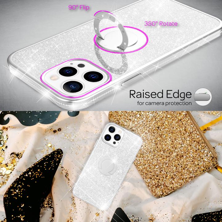 Actual product image Nalia Ring Glitter Silicone Cover (Apple iPhone 13 Pro)