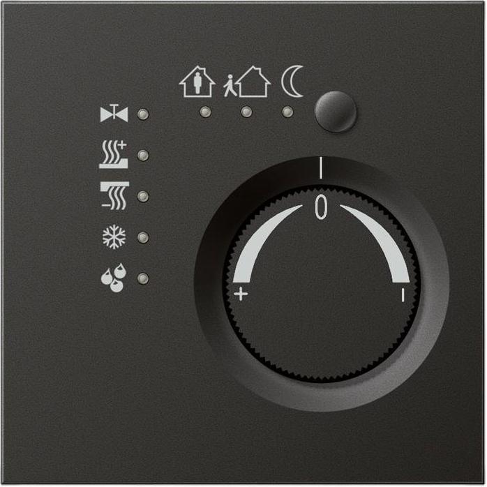 JUNG Raumtemperaturregler UP LS KNX anth mt AL2178AN, Thermostat, Grau