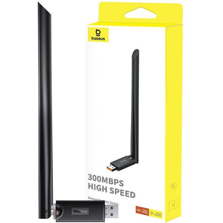 Thumbnail - Baseus Adapter WiFi FastJoy 300Mbps (czarny) (USB), Netzwerkadapter, Schwarz