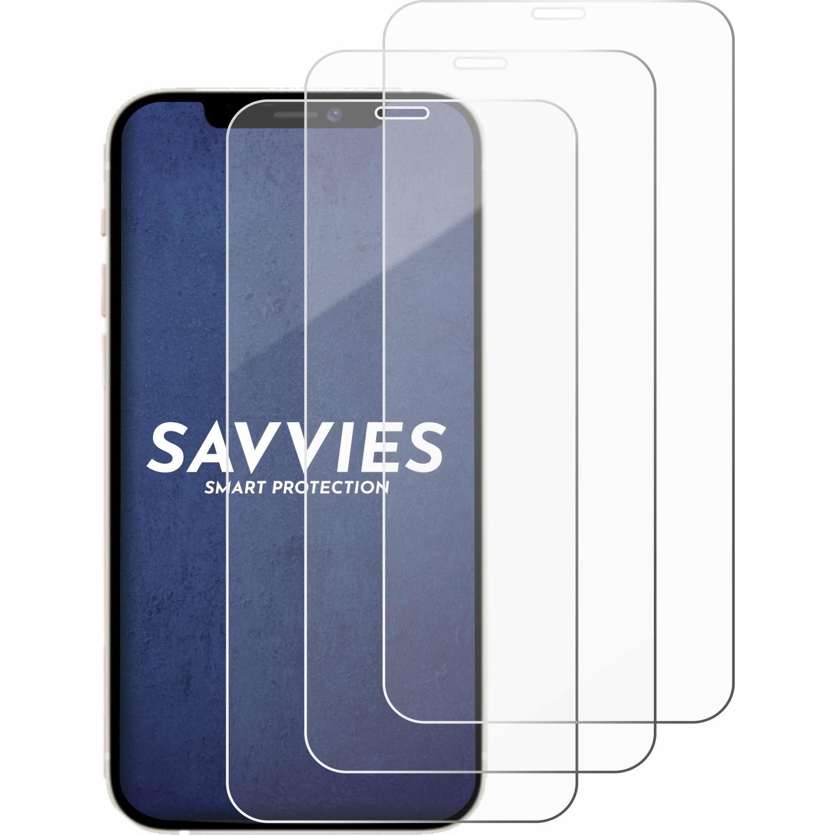 Thumbnail - Savvies Panzerglas Hartglas Displayschutz (3 Stück, Apple iPhone 12), Smartphone Schutzfolie, Transparent