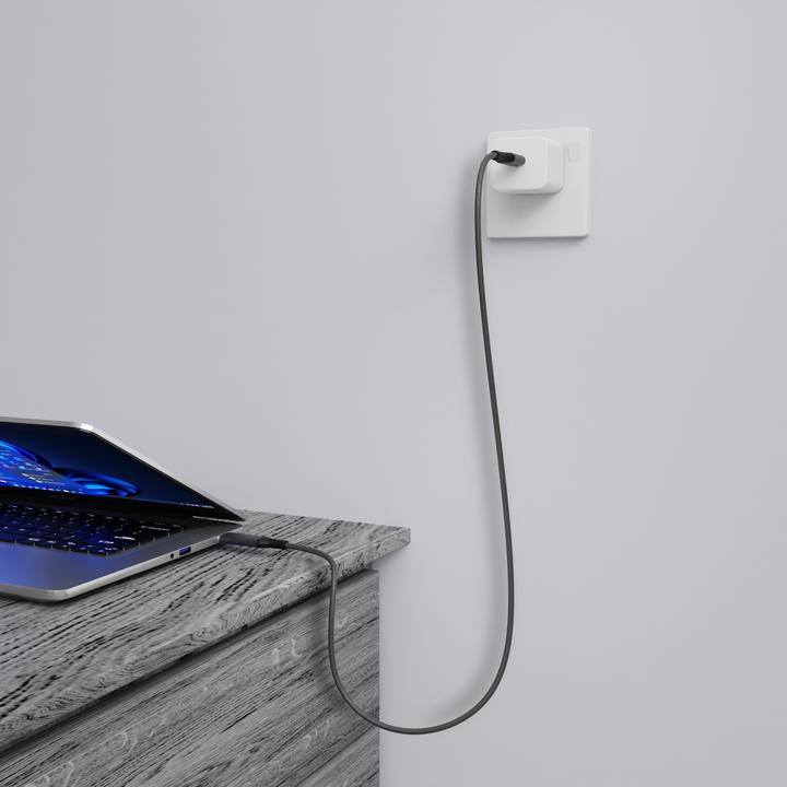 Produktbild Smrter USB-C Kabel USB 2.0 USB-C® Stecker, USB-C® Stecker 1 m Anthrazit mit OTG- (1 m, USB 2.0, 100 W)
