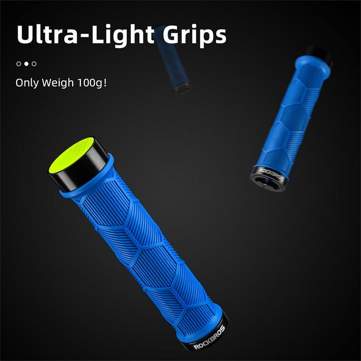Produktbild Rockbros 40720007003 bicycle grips with reflector - blue