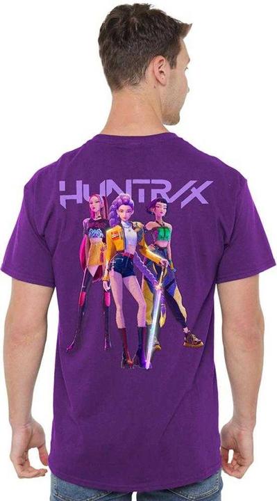 Image du produit K-Pop Demon Hunters - T-shirt motif Huntr/X style Photo de groupe - Adulte (L)