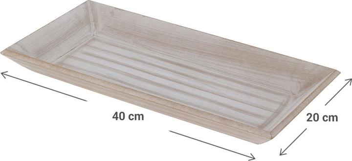 Produktbild Koopman 2er-Set Deko-Tablett, 20,5 x 40, antikgrau