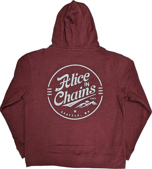 Actual product image Alice In Chains Hoodie with full-length zip (S)