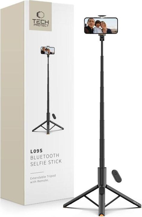 Produktbild Tech-Protect Selfie-Stick L09S mit Stativ - Schwarz