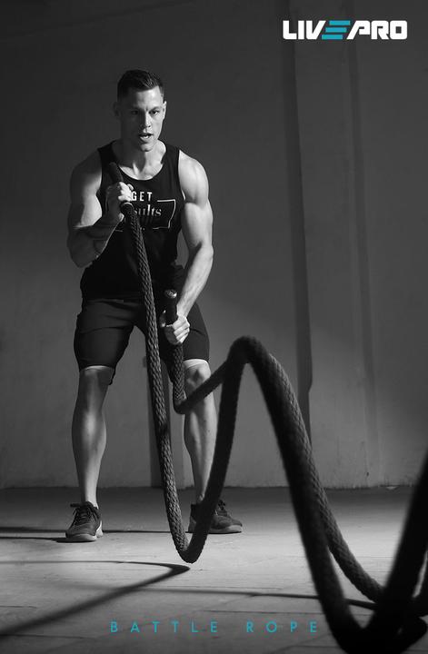 Actual product image Livepro Handle Battle Rope