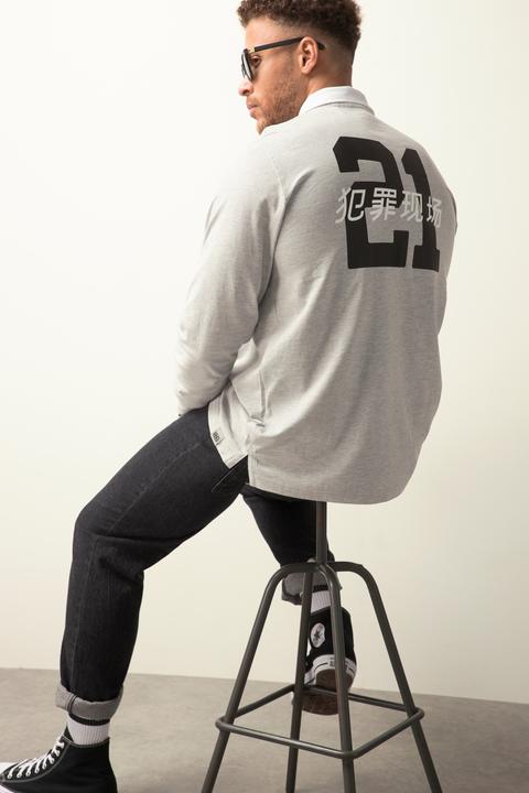 Actual product image Sthuge polo shirt, long sleeve, jersey, back print, up to 8 XL (4XL)